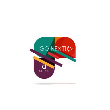 En az daire temiz soyut seçeneği adım Infographic tasarım öğesi, geometrik şekiller - Tur kareler, daireler ve satırları düzeni ile örnek metin