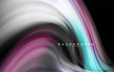 Sıvı sıvı renkler tasarım, renkli mermer veya plastik dalgalı doku arka plan, siyah, iş veya teknoloji sunu veya web broşür için parlak renkli öğeleri kapak tasarımı, duvar kağıdı