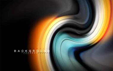 Sıvı sıvı renkler tasarım, renkli mermer veya plastik dalgalı doku arka plan, siyah, iş veya teknoloji sunu veya web broşür için parlak renkli öğeleri kapak tasarımı, duvar kağıdı