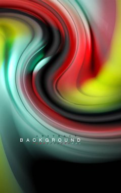 Sıvı sıvı renkler tasarım, renkli mermer veya plastik dalgalı doku arka plan, siyah, iş veya teknoloji sunu veya web broşür için parlak renkli öğeleri kapak tasarımı, duvar kağıdı