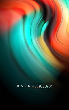 Sıvı sıvı renkler tasarım, renkli mermer veya plastik dalgalı doku arka plan, siyah, iş veya teknoloji sunu veya web broşür için parlak renkli öğeleri kapak tasarımı, duvar kağıdı