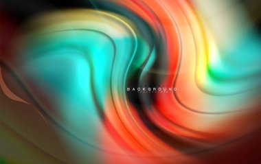 Sıvı sıvı renkler tasarım, renkli mermer veya plastik dalgalı doku arka plan, siyah, iş veya teknoloji sunu veya web broşür için parlak renkli öğeleri kapak tasarımı, duvar kağıdı