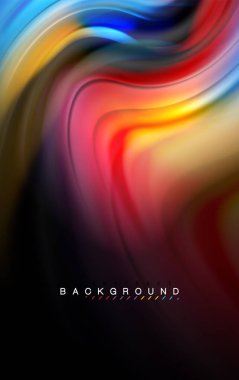 Sıvı sıvı renkler tasarım, renkli mermer veya plastik dalgalı doku arka plan, siyah, iş veya teknoloji sunu veya web broşür için parlak renkli öğeleri kapak tasarımı, duvar kağıdı