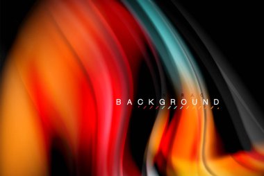 Sıvı sıvı renkler tasarım, renkli mermer veya plastik dalgalı doku arka plan, siyah, iş veya teknoloji sunu veya web broşür için parlak renkli öğeleri kapak tasarımı, duvar kağıdı