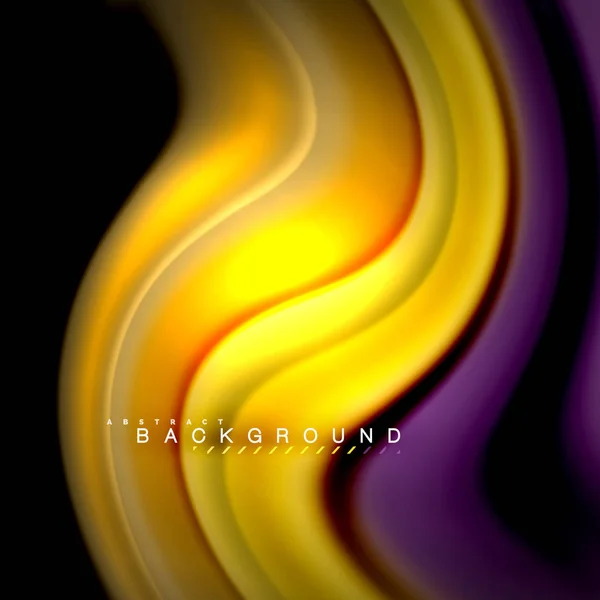 流体混合颜色矢量波形抽象背景设计。彩色网格波浪 — 图库矢量图片