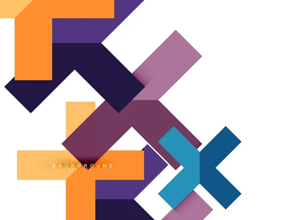 色とりどりの抽象的な幾何学的図形、web バナーのジオメトリの背景 — ストックベクタ