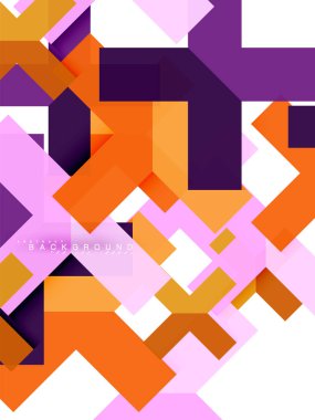 Çok renkli soyut geometrik şekiller, geometri arka plan web afiş için