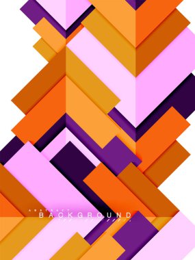 Çok renkli soyut geometrik şekiller, geometri arka plan web afiş için