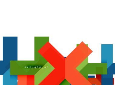 Çok renkli soyut geometrik şekiller, geometri arka plan web afiş için