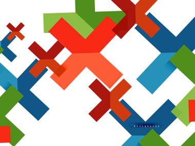 Çok renkli soyut geometrik şekiller, geometri arka plan web afiş için