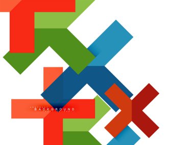 Çok renkli soyut geometrik şekiller, geometri arka plan web afiş için