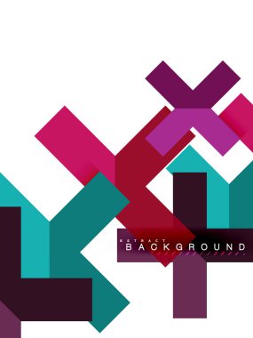 Çok renkli soyut geometrik şekiller, geometri arka plan web afiş için