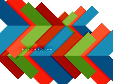 Çok renkli soyut geometrik şekiller, geometri arka plan web afiş için