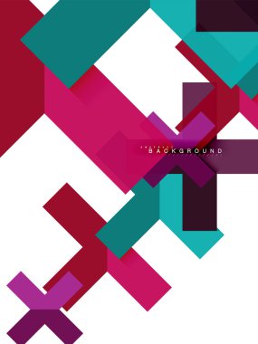 Çok renkli soyut geometrik şekiller, geometri arka plan web afiş için