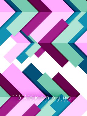 Çok renkli soyut geometrik şekiller, geometri arka plan web afiş için