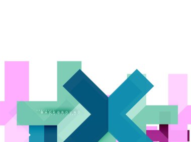 Çok renkli soyut geometrik şekiller, geometri arka plan web afiş için