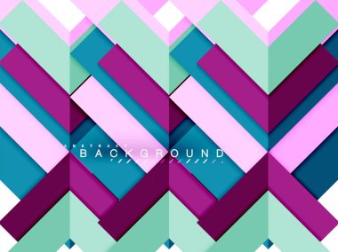 Çok renkli soyut geometrik şekiller, geometri arka plan web afiş için