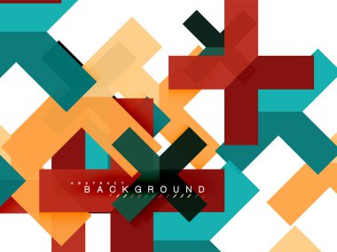 Çok renkli soyut geometrik şekiller, geometri arka plan web afiş için