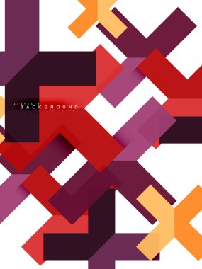 Çok renkli soyut geometrik şekiller, geometri arka plan web afiş için