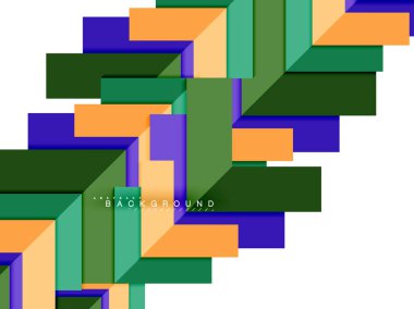 Çok renkli soyut geometrik şekiller, geometri arka plan web afiş için