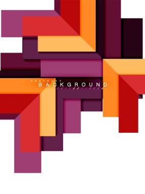 Çok renkli soyut geometrik şekiller, geometri arka plan web afiş için