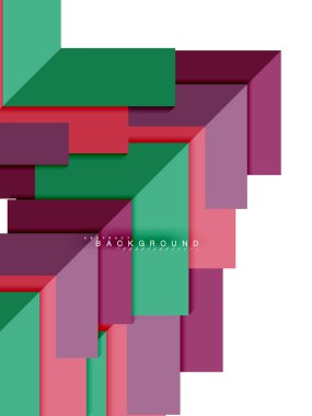 Çok renkli soyut geometrik şekiller, geometri arka plan web afiş için