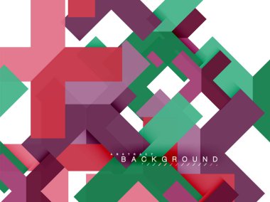 Çok renkli soyut geometrik şekiller, geometri arka plan web afiş için