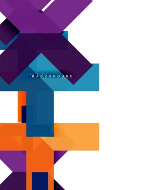 Çok renkli soyut geometrik şekiller, geometri arka plan web afiş için