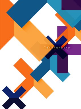 Çok renkli soyut geometrik şekiller, geometri arka plan web afiş için