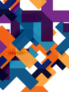 Çok renkli soyut geometrik şekiller, geometri arka plan web afiş için