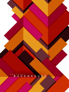 Çok renkli soyut geometrik şekiller, geometri arka plan web afiş için