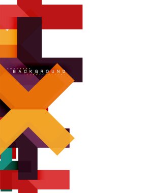 Çok renkli soyut geometrik şekiller, geometri arka plan web afiş için