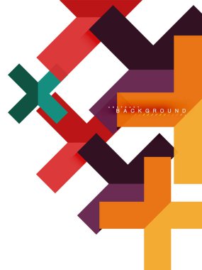 Çok renkli soyut geometrik şekiller, geometri arka plan web afiş için