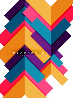 Çok renkli soyut geometrik şekiller, geometri arka plan web afiş için