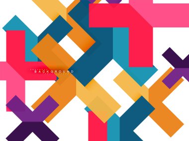 Çok renkli soyut geometrik şekiller, geometri arka plan web afiş için