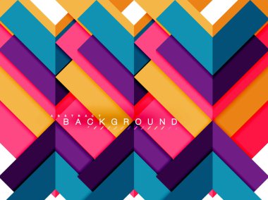 Çok renkli soyut geometrik şekiller, geometri arka plan web afiş için