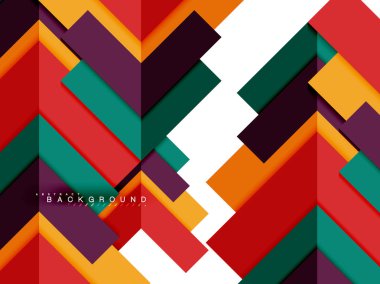 Çok renkli soyut geometrik şekiller, geometri arka plan web afiş için