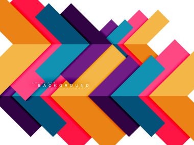 Çok renkli soyut geometrik şekiller, geometri arka plan web afiş için