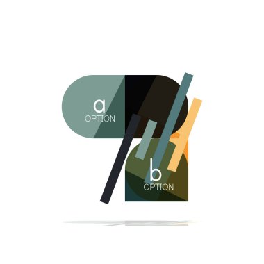 En az daire temiz soyut seçeneği adım Infographic tasarım öğesi, geometrik şekiller - Tur kareler, daireler ve satırları düzeni ile örnek metin