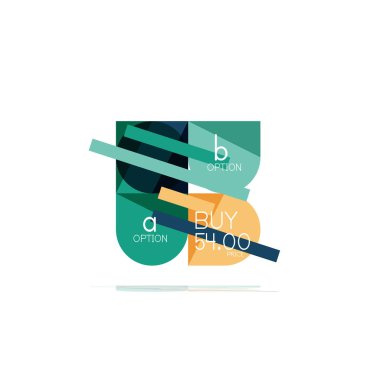 En az daire temiz soyut seçeneği adım Infographic tasarım öğesi, geometrik şekiller - Tur kareler, daireler ve satırları düzeni ile örnek metin