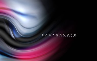 Sıvı sıvı renkler tasarım, renkli mermer veya plastik dalgalı doku arka plan, siyah, iş veya teknoloji sunu veya web broşür için parlak renkli öğeleri kapak tasarımı, duvar kağıdı