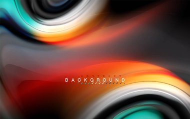 Sıvı sıvı renkler tasarım, renkli mermer veya plastik dalgalı doku arka plan, siyah, iş veya teknoloji sunu veya web broşür için parlak renkli öğeleri kapak tasarımı, duvar kağıdı