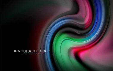 Sıvı sıvı renkler tasarım, renkli mermer veya plastik dalgalı doku arka plan, siyah, iş veya teknoloji sunu veya web broşür için parlak renkli öğeleri kapak tasarımı, duvar kağıdı