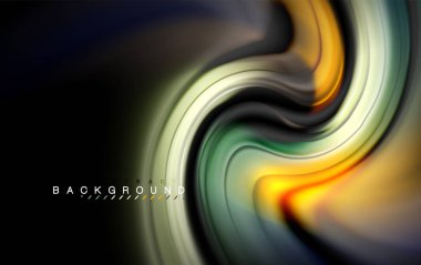 Sıvı sıvı renkler tasarım, renkli mermer veya plastik dalgalı doku arka plan, siyah, iş veya teknoloji sunu veya web broşür için parlak renkli öğeleri kapak tasarımı, duvar kağıdı