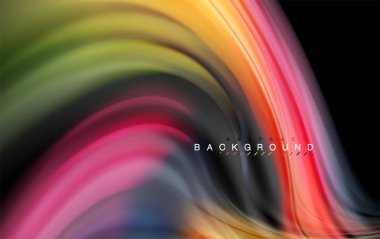 Sıvı sıvı renkler tasarım, renkli mermer veya plastik dalgalı doku arka plan, siyah, iş veya teknoloji sunu veya web broşür için parlak renkli öğeleri kapak tasarımı, duvar kağıdı