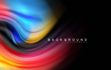 Sıvı sıvı renkler tasarım, renkli mermer veya plastik dalgalı doku arka plan, siyah, iş veya teknoloji sunu veya web broşür için parlak renkli öğeleri kapak tasarımı, duvar kağıdı