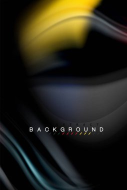 Sıvı sıvı renkler tasarım, renkli mermer veya plastik dalgalı doku arka plan, siyah, iş veya teknoloji sunu veya web broşür için parlak renkli öğeleri kapak tasarımı, duvar kağıdı