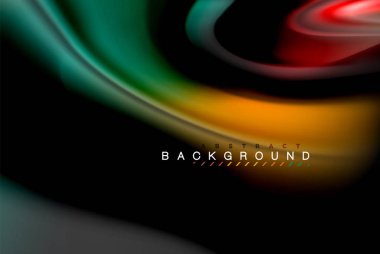 Sıvı sıvı renkler tasarım, renkli mermer veya plastik dalgalı doku arka plan, siyah, iş veya teknoloji sunu veya web broşür için parlak renkli öğeleri kapak tasarımı, duvar kağıdı