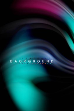 Sıvı sıvı renkler tasarım, renkli mermer veya plastik dalgalı doku arka plan, siyah, iş veya teknoloji sunu veya web broşür için parlak renkli öğeleri kapak tasarımı, duvar kağıdı