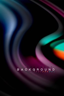 Sıvı sıvı renkler tasarım, renkli mermer veya plastik dalgalı doku arka plan, siyah, iş veya teknoloji sunu veya web broşür için parlak renkli öğeleri kapak tasarımı, duvar kağıdı